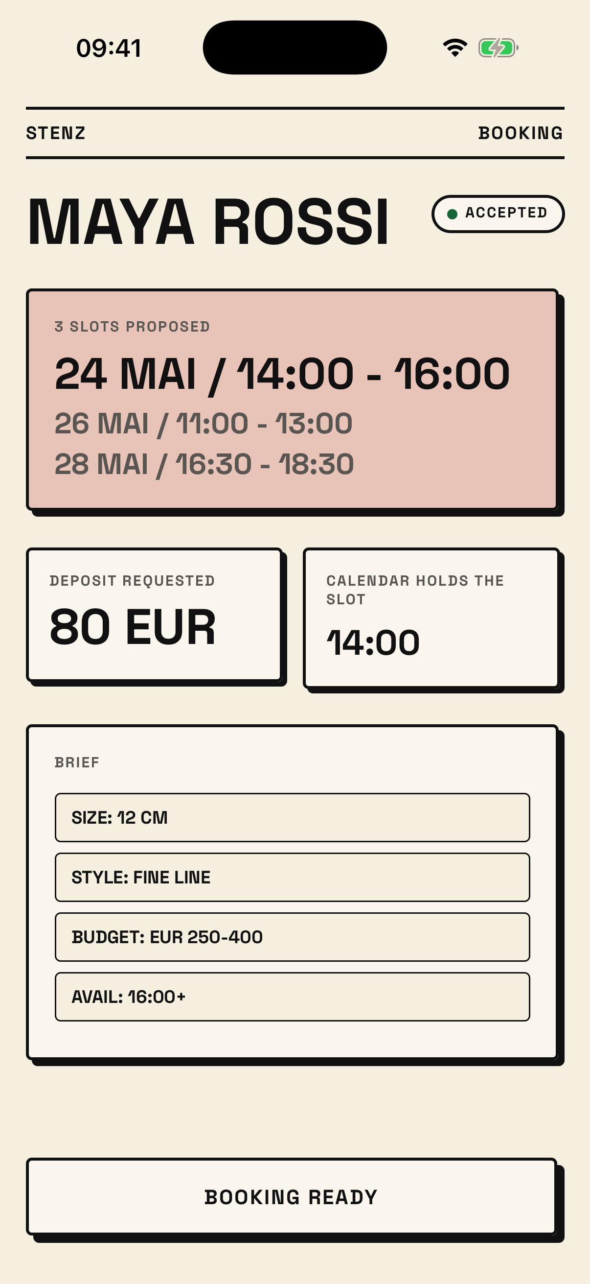 Confirmed deposit
