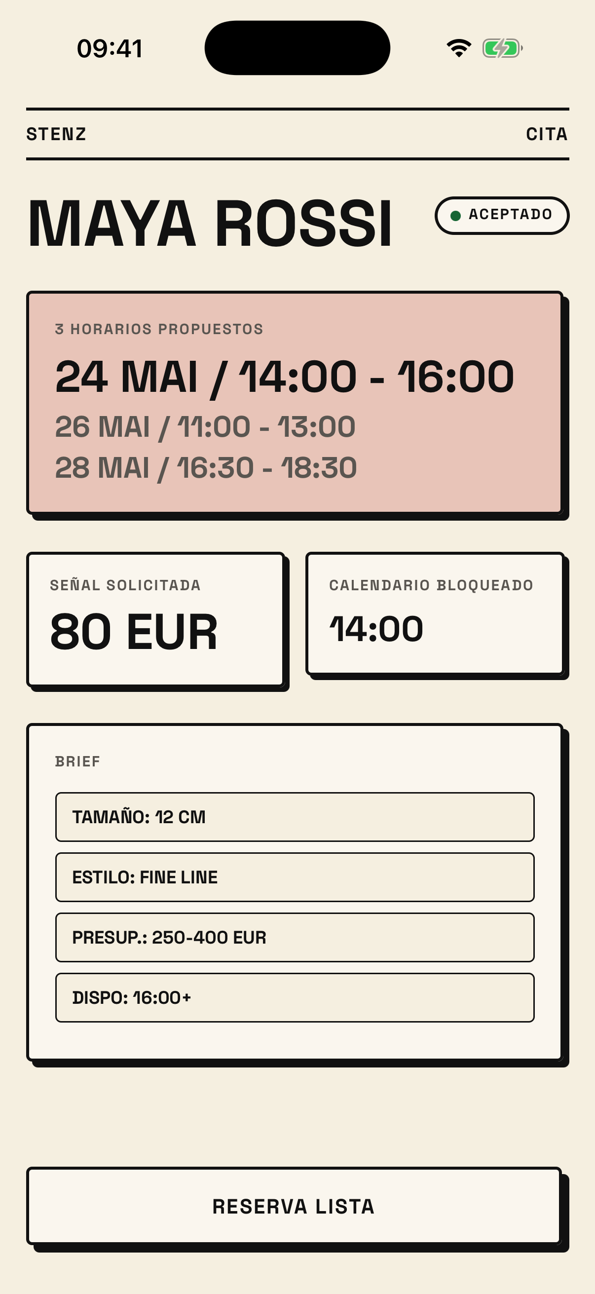 Fianza confirmada